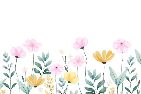 Aquarell gemalter Frühlingshintergrund | Premium Vektor