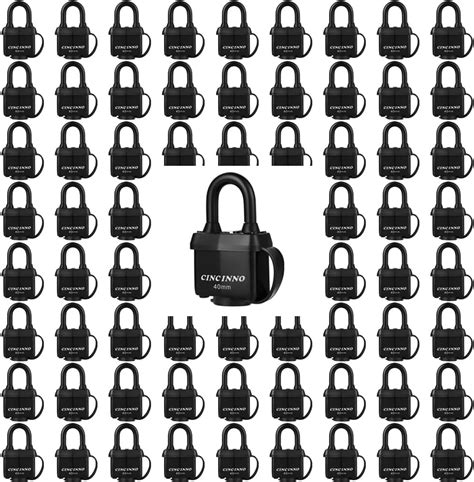 CINCINNO 40mm Black Padlocks, Weatherproof Laminated Steel India | Ubuy