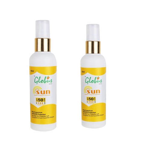 Globus Remedies SPF 50 PA+++ Sunscreen Lotion With Fairness - 100 ml ...