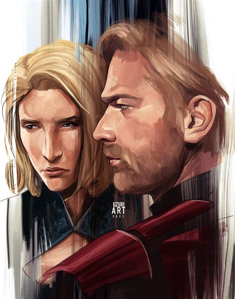 Satine and Obi-Wan by Uzuri Art : r/StarWars
