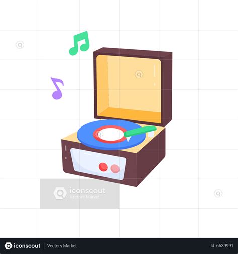 Portable Turntable Animation by Vectors Market | LottieFiles