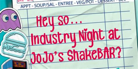 Industry Night at JoJos with Music Bingo & Ms Pac Man Competition, JoJo ...