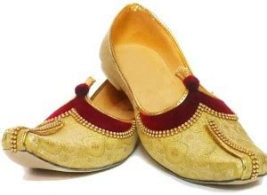 NIRALI Men Blue Gold Sharwani Wedding Mojari Mojaris For Men - Buy ...