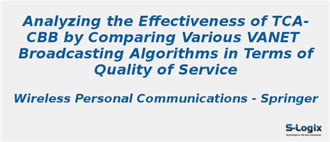 Analyzing the Effectiveness of TCA-CBB | S-Logix