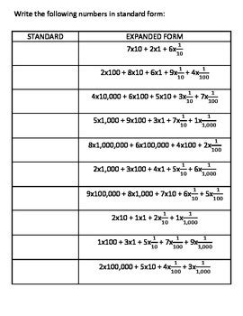 Image result for Expanded Form Fifth Grade