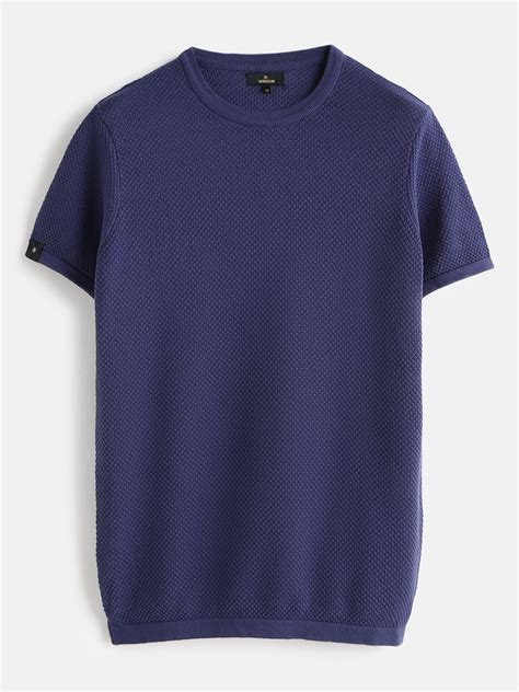 Casual Flat Knit T-Shirt | Purple – Wrogn