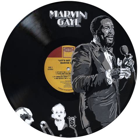 MARVIN GAYE Painted on Vinyl Record. Unique Copy - Etsy