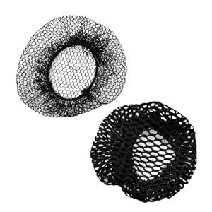 Buy Women Ballet Dance Skating Snoods Hair Net Bun Cover Black 2 Pcs ...