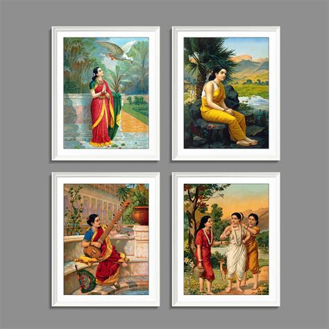 Raja Ravi Varma (Set of 4) – Calcuttan