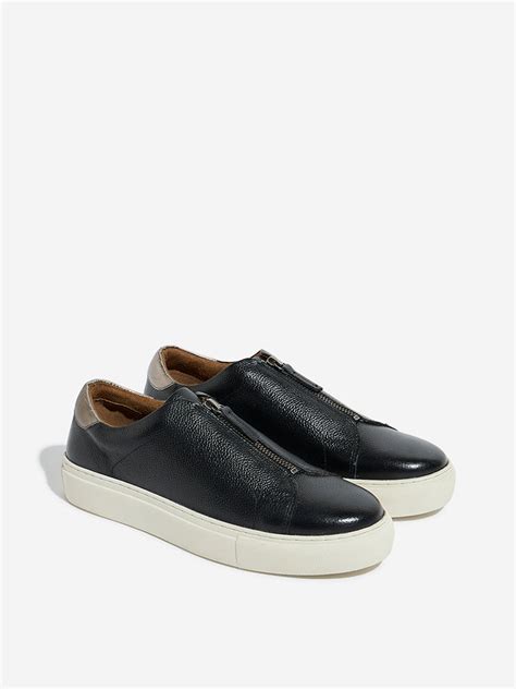 Buy LUNA BLU Black Zipper Detailed Shoes from Westside
