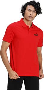 PUMA Solid Men Polo Neck Red T-Shirt - Buy PUMA Solid Men Polo Neck Red ...