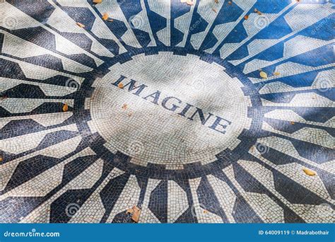 Imagine Mosaic at Strawberry Fields Memorial To John Lennon in Central ...