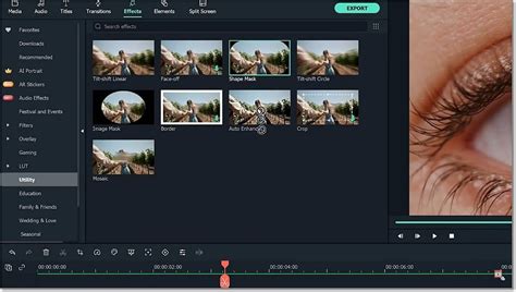 Make Eye Zoom Transition Effect with Filmora