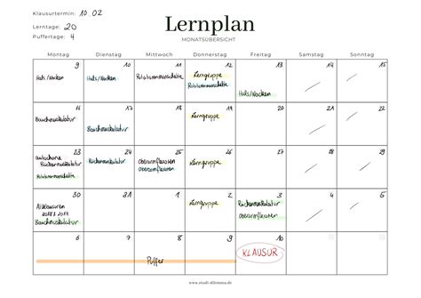 Deine optimale Lernplan Vorlage kostenlos als PDF herunterladen!