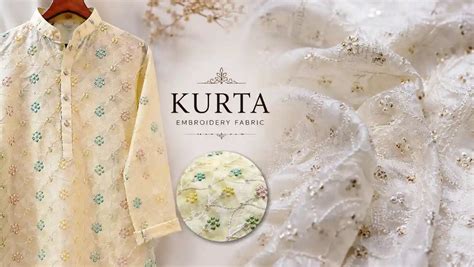 Men's Kurta Embroidery Fabric Manufacturer – FabricDiary