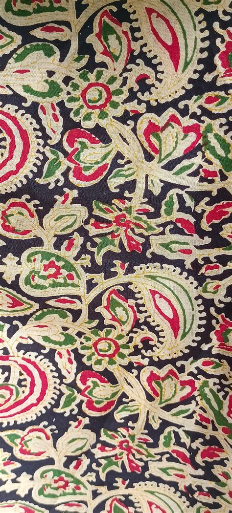 Green'n'black kalamkari block print cotton suit. – Blocks & Threads