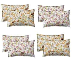 Buy RRC Super Cotton Pillow Covers Set of 8-17X27(Inches) 43X68(CM ...