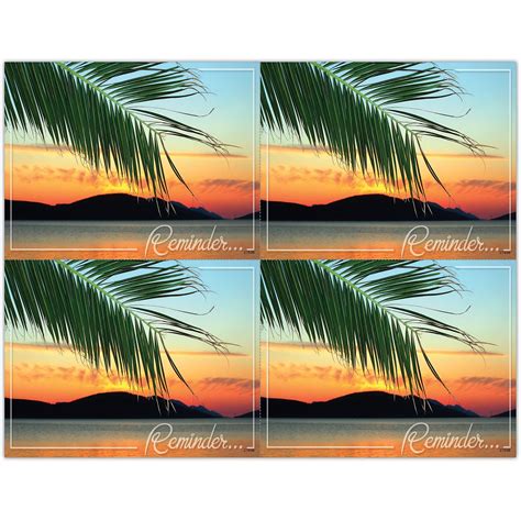 Scenic Postcards; for Laser Printer; Scenic Palm Reminder, 100/Pk ...