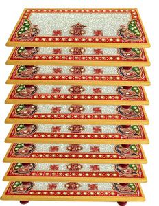 lookart Peacock With Kalash Design Marble pooja chowki (4*6) Marble ...