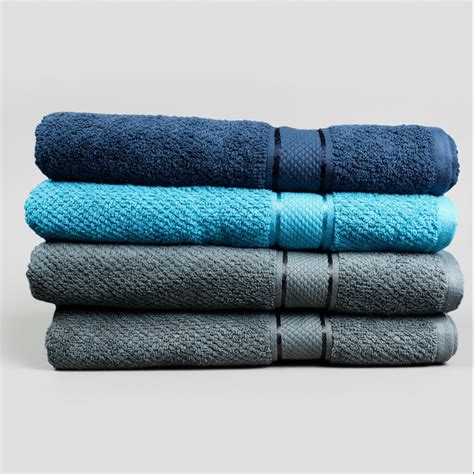 550 GSM 4 Piece Bath Towel Set (2 pcs Charcoal,Navy,Turquoise) – Senses ...