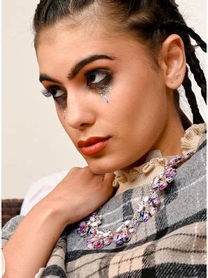 Buy Odette Floral Purple Statement Necklace Online