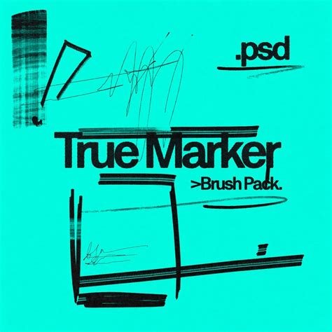 Free True Marker Photoshop Brushes