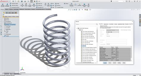 Making a Spring SolidWorks 2021 的图像结果