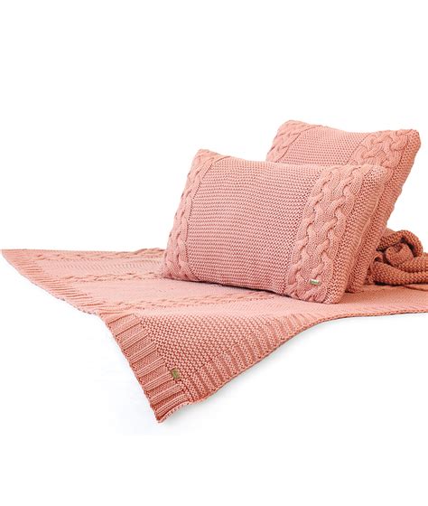 Archer Cotton Knitted Decorative Dusty Coral Color 12 x 20 Inches Pill ...