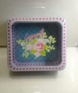 lindasgifts Metal Storage Container Tin Box (199) Multicolor Greengate ...