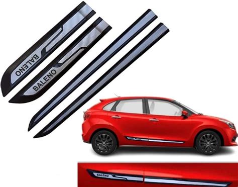 Full Chrome Set of 4pcs Side Beading Side Cladding Compatible for KIA ...
