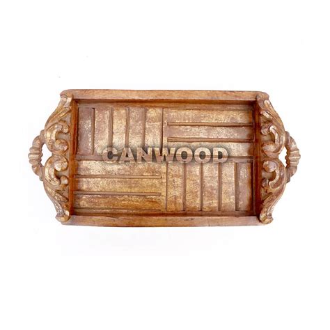 Canwood - Wooden Serving Tray Coffee Table Tray | Decorator Tray ...