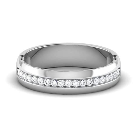 4.5mm Broad Half Eternity Ring with Diamonds in Platinum JL PT 435 ...