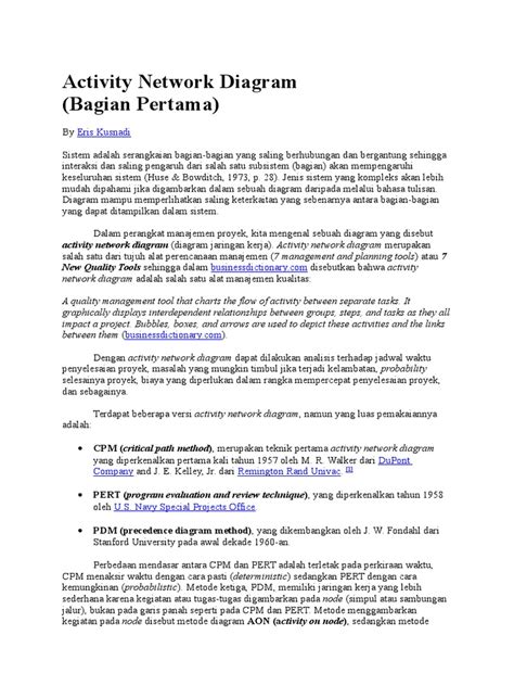 Activity Network Diagram 1 | PDF