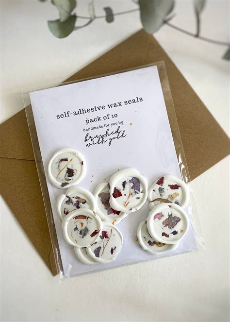 Dried Petal Wax Seal, Wax Seals, Wax Seal Stickers, Self Adhesive Wax ...