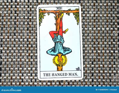 The Hanged Man Tarot Card Major Arcana Rider Waite Smith Stock Photo ...