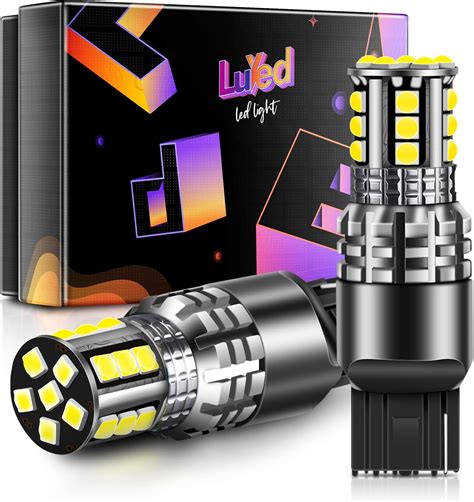 Amazon.com: LUYED 7440 LED Bulbs Xenon White for Reverse Lights Build ...
