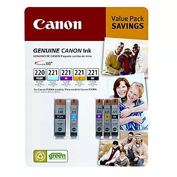 Canon PG-220 and CL-221 Combo Ink Cartridges, 5 Pack | BJ's Wholesale Club