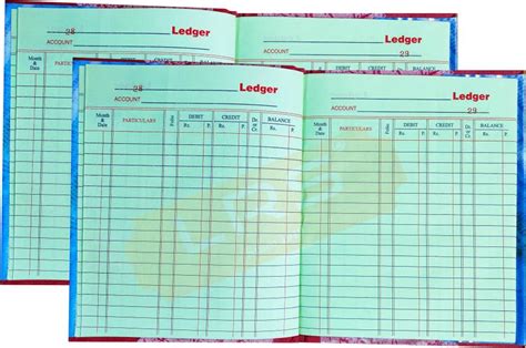LRS Ledger Account Book Short Size - 21 * 17 cm - 80 GSM Ledger Paper ...
