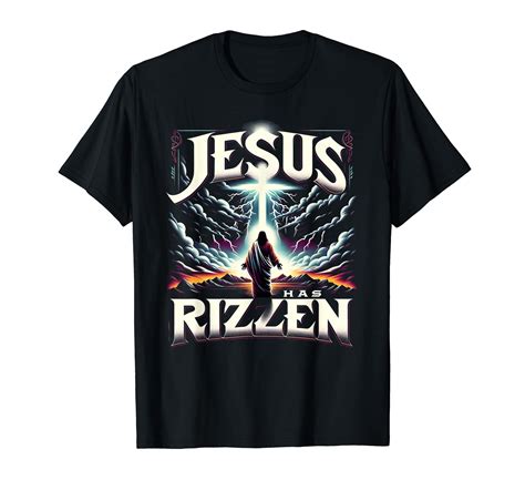 He Is Rizzen Funny Jesus Wearing Glasses Jesus Is Rizzen T-Shirt ...