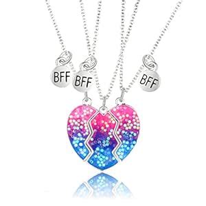 Caiyao 3Pcs Cute Half Broken Heart Koala Panda Engraved BFF Pendant ...