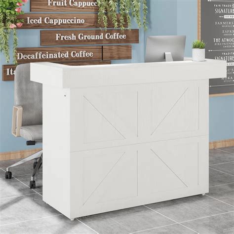 Reception Table for Office Front Counter Desk Made in MDF and Elevate