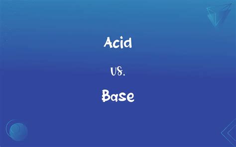 Image result for Acid vs Base