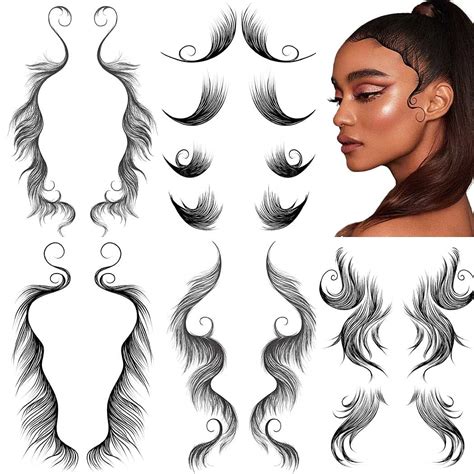Fstrend Waterproof Baby Hair Tattoo Stickers - 5 Styles for India | Ubuy