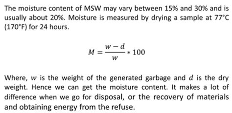 Moisture – An important factor