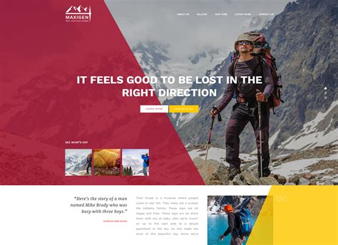 maxigen v1 2 hiking and outdoor wordpress theme