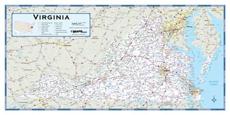 detailed road map of virginia
