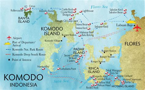 Komodo Dragon Island Map