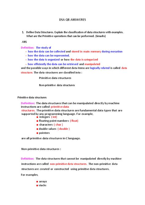 Define Data Structures - h DSA QB ANSWERES Define Data Structures ...