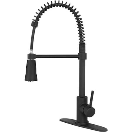 Salle De Bain Usa DFNMK504MB Swivel High-Arc Spring Kitchen Sink Faucet ...