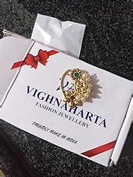 Buy Vighnaharta Gold Plated with Pearl Alloy and Artificial stone Non ...